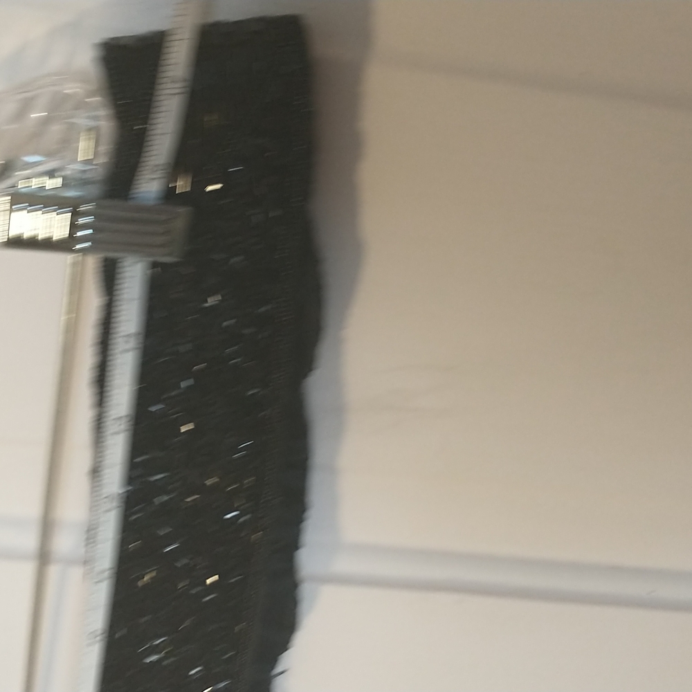 Morgan Taylor black beaded Velcro belt 37.5 total inches glass beads - Picture 5 of 6